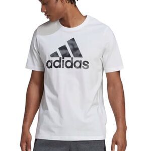 ADIDAS White Camo Print Tee
